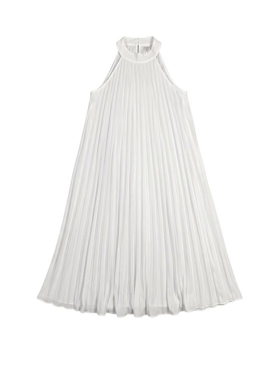 Dresses & Skirts - NWT | White Pleated Halter Maxi Dress | Inclusive Size 5XL | Micro-Pleats